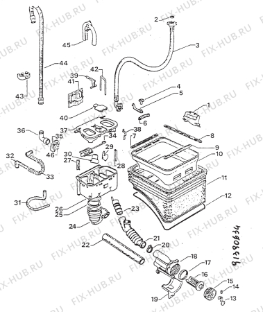 Взрыв-схема стиральной машины Zanussi ZC85X - Схема узла Section 4